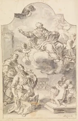 Et stemningsbillede af en dreng præsenteret af hans forældre for St. Nicholas of Bari